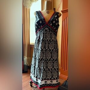 NWT Adrianna Papell Black and White Sleeveless Sundress